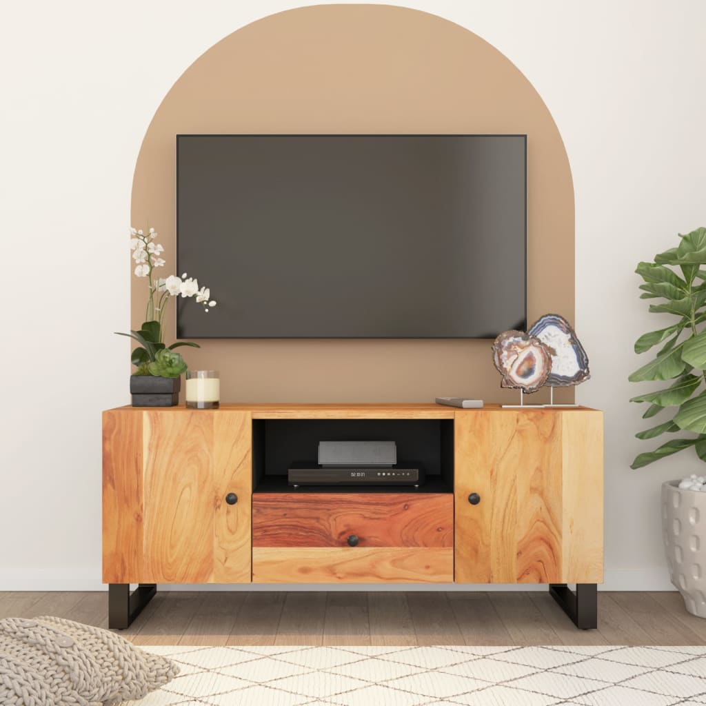 Dulap TV, 105x33,5x46 cm, lemn masiv de acacia&lemn prelucrat Lando - Lando