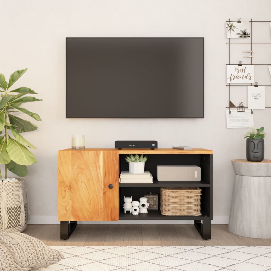 Dulap TV, 80x33x46 cm, lemn masiv de acacia&lemn prelucrat Lando - Lando