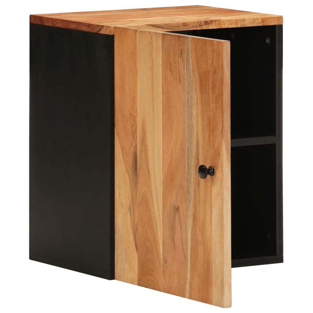 Dulap de perete de baie, 38x33x48 cm, lemn masiv de acacia - Lando