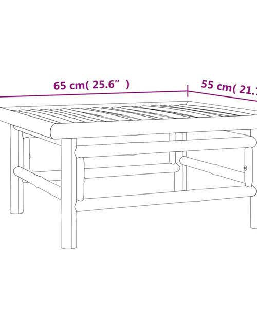 Încărcați imaginea în vizualizatorul Galerie, Masă de grădină, 65x55x30 cm, bambus - Lando
