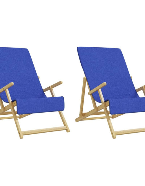 Încărcați imaginea în vizualizatorul Galerie, Prosoape de plajă, 2 buc., albastru, 60x135 cm, textil 400 GSM - Lando
