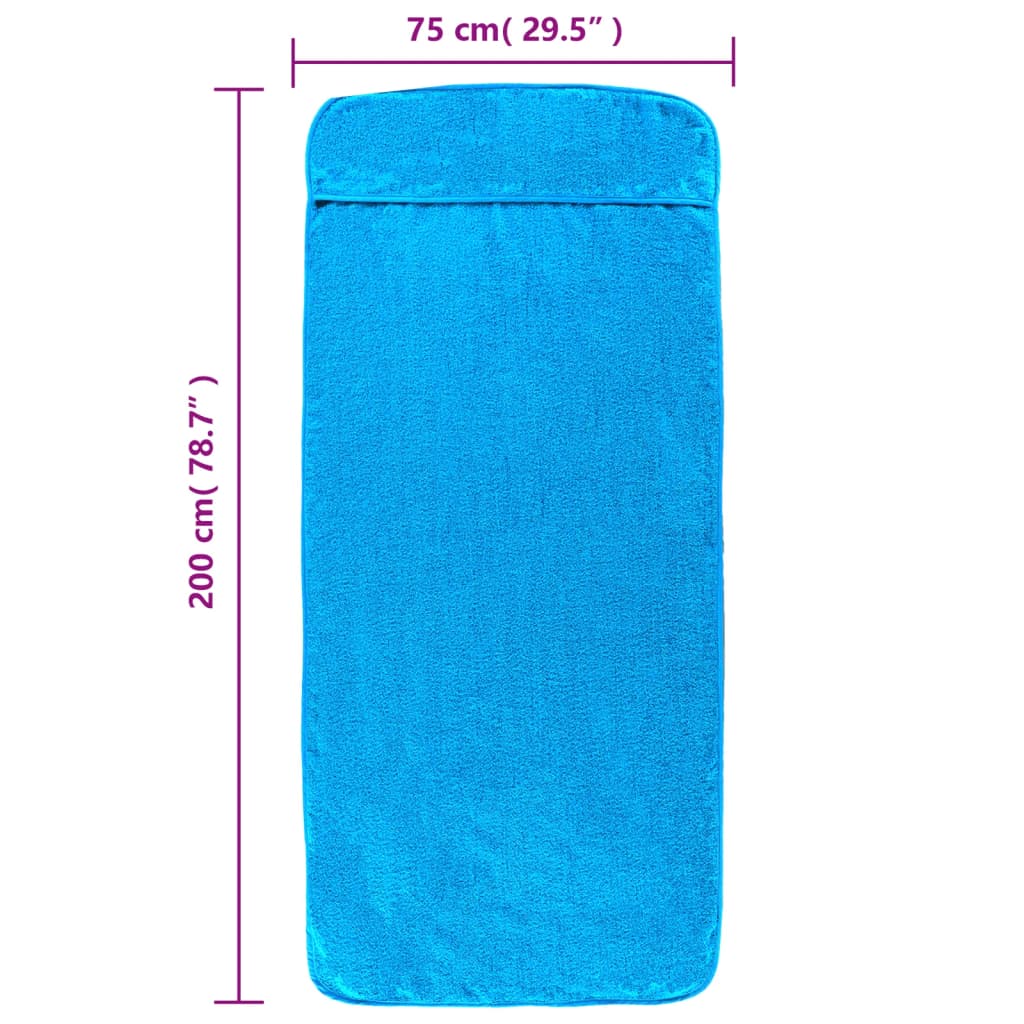 Prosoape de plajă, 2 buc., turcoaz, 75x200 cm, textil 400 GSM - Lando