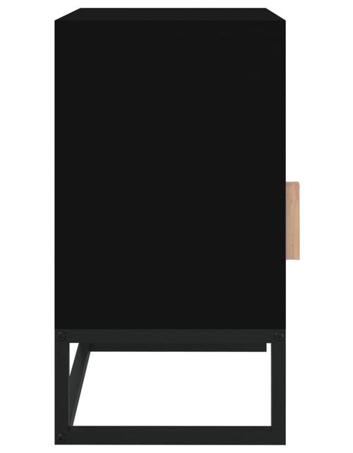 Загрузите изображение в средство просмотра галереи, Dulapuri noptieră, 2 buc., negru, 40x30x55,5 cm, lemn &amp; fier - Lando
