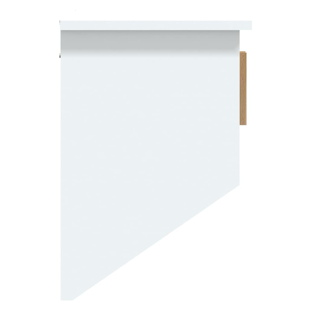 Dulap de perete cu cârlige, alb, 80x24x35,5 cm, lemn prelucrat - Lando