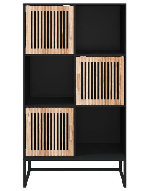 Загрузите изображение в средство просмотра галереи, Dulap înalt, negru, 70x35x125 cm, lemn prelucrat - Lando

