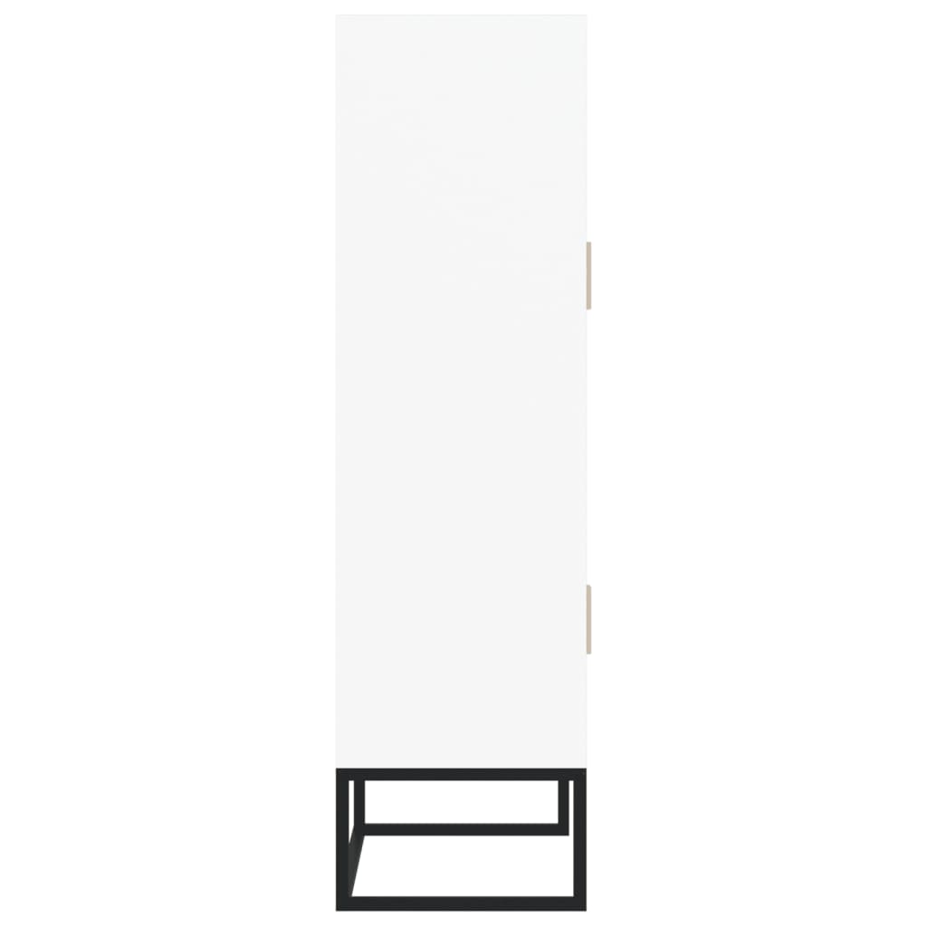 Dulap înalt, alb, 70x35x125 cm, lemn prelucrat - Lando