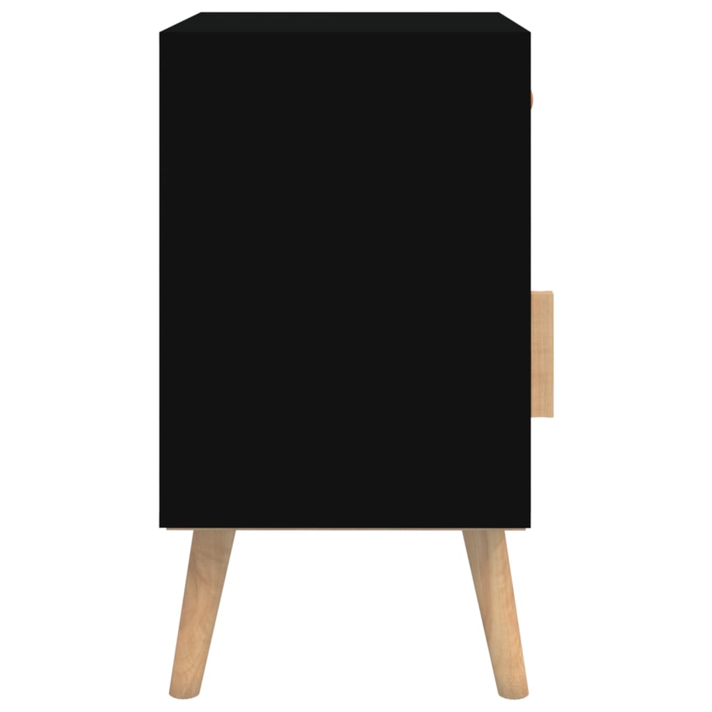 Noptiere, 2 buc, negru, 40x30x55 cm, lemn prelucrat - Lando