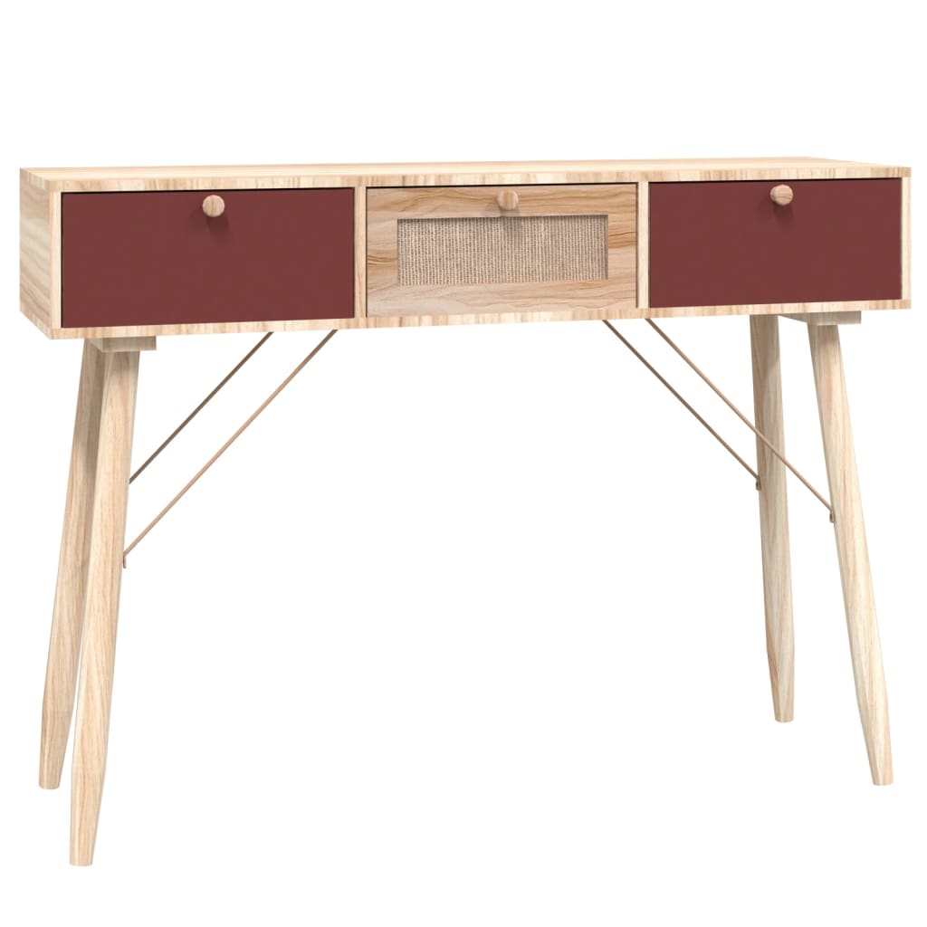 Masă consolă cu sertare, 105x30x75 cm, lemn prelucrat - Lando