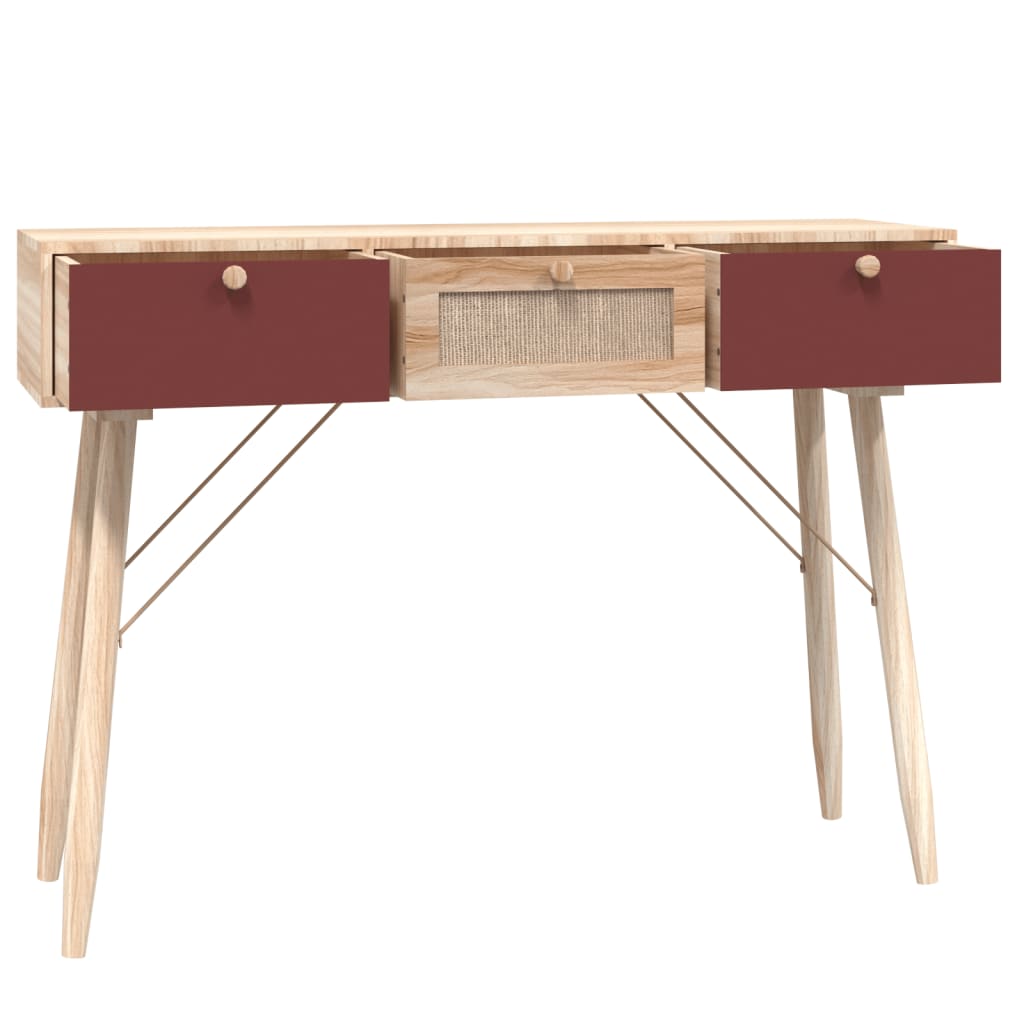 Masă consolă cu sertare, 105x30x75 cm, lemn prelucrat - Lando