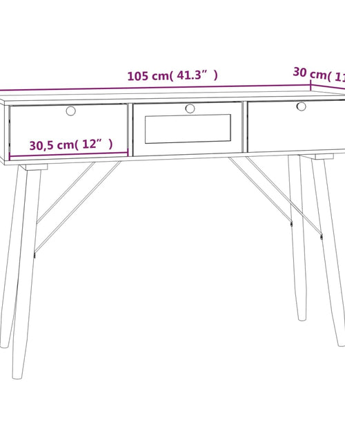 Încărcați imaginea în vizualizatorul Galerie, Masă consolă cu sertare, 105x30x75 cm, lemn prelucrat - Lando
