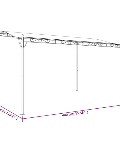 Загрузите изображение в средство просмотра галереи, Copertină, antracit, 4x3 m, 180 g/m², material textil și oțel Lando - Lando
