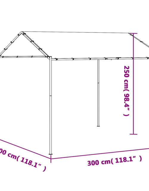 Загрузите изображение в средство просмотра галереи, Cort pavilion, antracit, 3x3 m, oțel și material textil Lando - Lando
