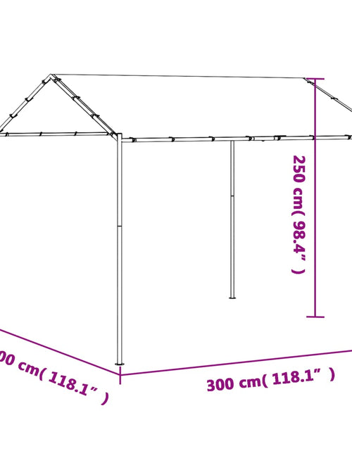 Încărcați imaginea în vizualizatorul Galerie, Cort pavilion, bej, 3x3 m, oțel și material textil Lando - Lando
