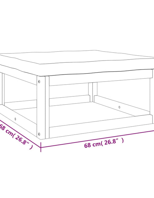 Загрузите изображение в средство просмотра галереи, Taburet de grădină cu pernă taupe, lemn masiv de acacia - Lando

