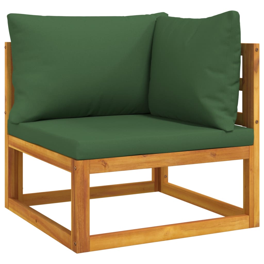 Set canapea de grădină, 2 piese, cu perne, lemn masiv de acacia - Lando