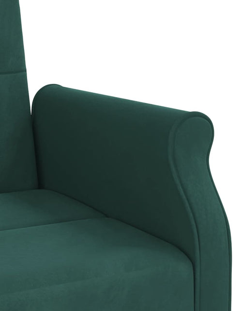 Încărcați imaginea în vizualizatorul Galerie, Canapea extensibilă cu perne, verde închis, catifea - Lando
