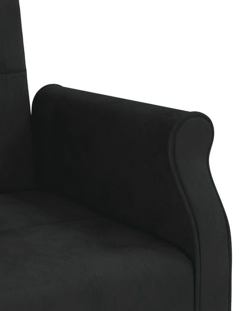Încărcați imaginea în vizualizatorul Galerie, Canapea extensibilă cu perne, negru, catifea - Lando
