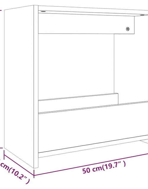 Загрузите изображение в средство просмотра галереи, Masă laterală, stejar fumuriu, 50x26x50 cm, lemn compozit Lando - Lando
