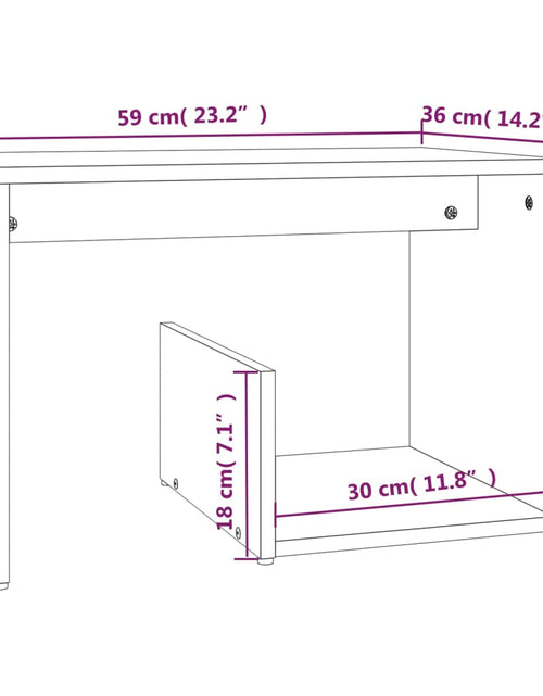 Încărcați imaginea în vizualizatorul Galerie, Masă laterală, gri sonoma, 59x36x38 cm, lemn compozit - Lando
