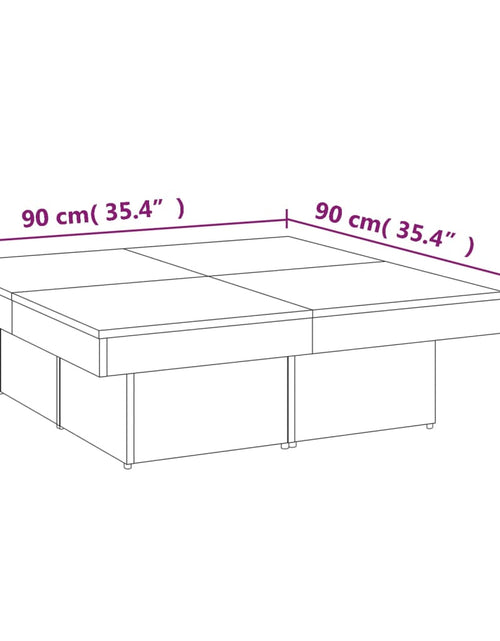 Загрузите изображение в средство просмотра галереи, Măsuță de cafea, gri sonoma, 90x90x28 cm, lemn prelucrat Lando - Lando
