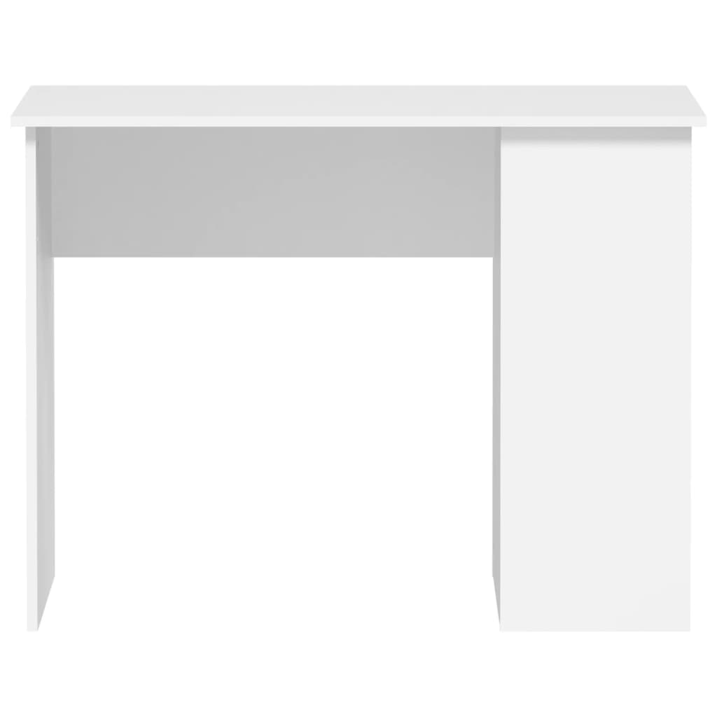 Birou, alb, 100x55x75 cm, lemn prelucrat - Lando