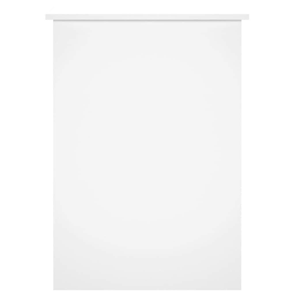 Birou, alb extralucios, 100x55x75 cm, lemn prelucrat - Lando