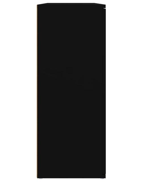 Încărcați imaginea în vizualizatorul Galerie, Servantă, negru, 91x29,5x75 cm, lemn prelucrat - Lando
