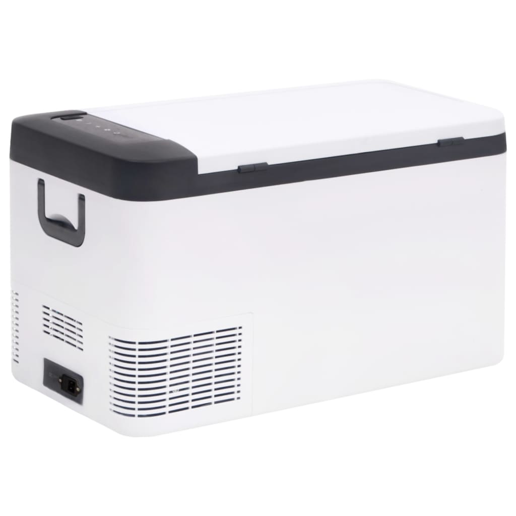 Cutie frigorifică cu mâner și adaptor negru&alb 25 L PP și PE - Lando