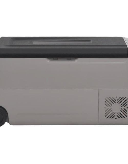 Загрузите изображение в средство просмотра галереи, Ladă frigorifică cu roată și adaptor, 50 L, negru&amp;gri, PP &amp; PE - Lando
