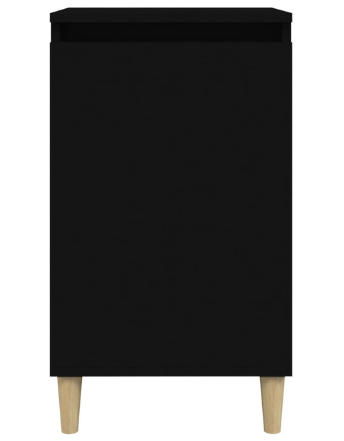 Încărcați imaginea în vizualizatorul Galerie, Noptieră, negru, 40x35x70 cm, lemn prelucrat - Lando
