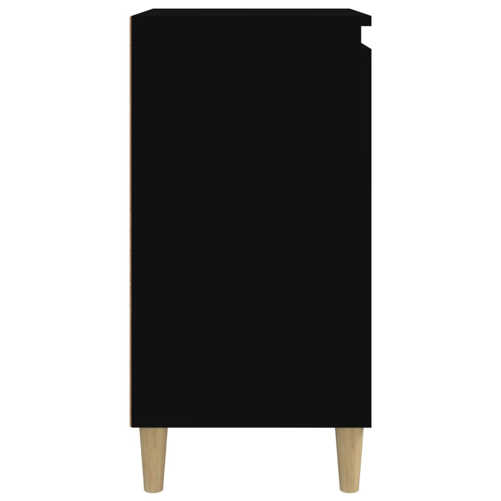 Noptieră, negru, 40x35x70 cm, lemn prelucrat - Lando