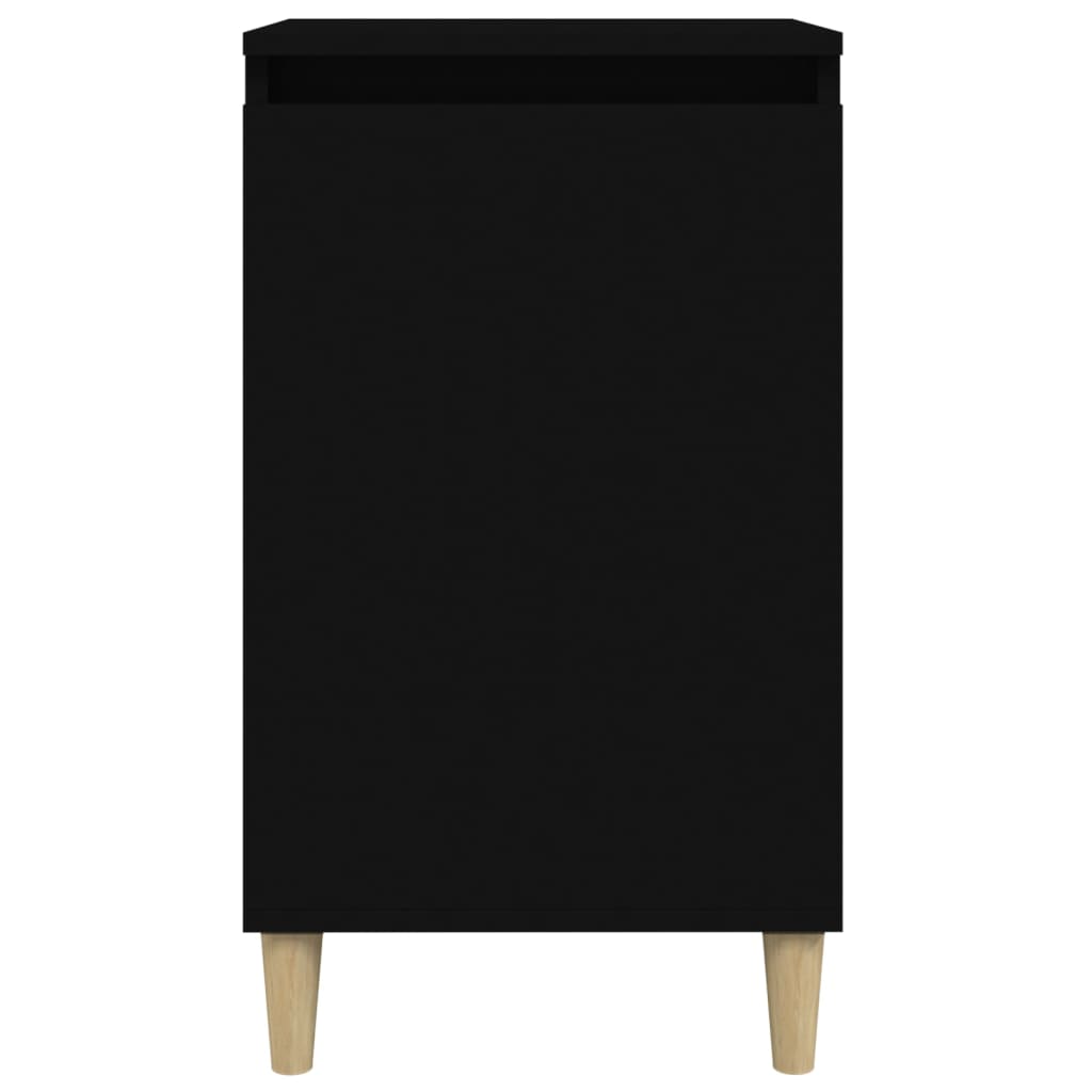 Noptiere, 2 buc, negru, 40x35x70 cm, lemn prelucrat - Lando