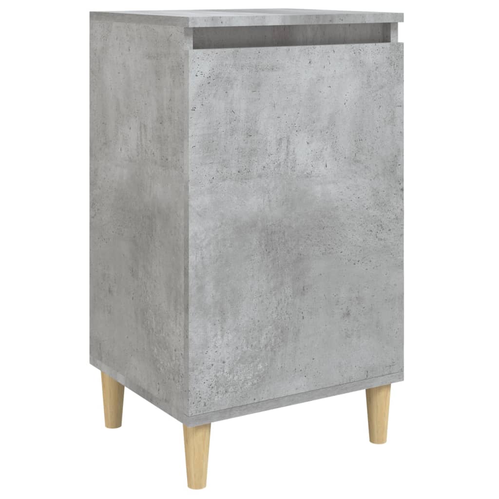 Noptieră, gri beton, 40x35x70 cm, lemn prelucrat - Lando