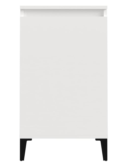Încărcați imaginea în vizualizatorul Galerie, Noptiere, 2 buc., alb extralucios, 40x35x70 cm, lemn prelucrat - Lando
