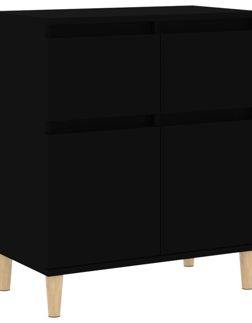 Загрузите изображение в средство просмотра галереи, Servantă, negru, 60x35x70 cm, lemn prelucrat Lando - Lando
