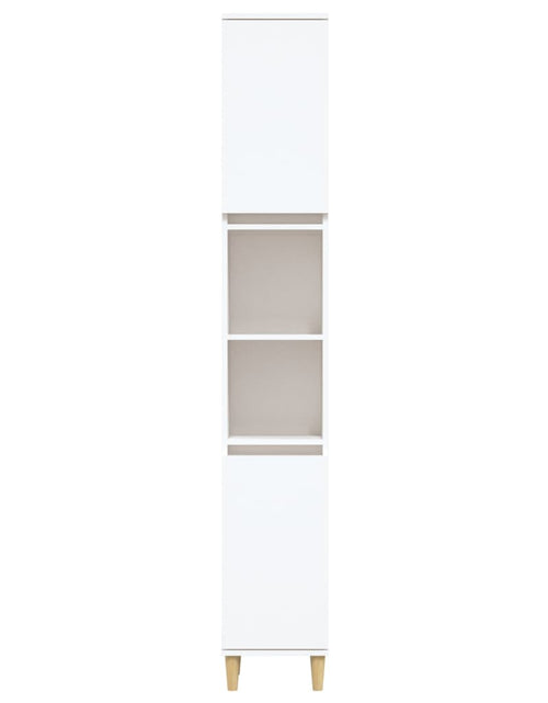 Загрузите изображение в средство просмотра галереи, Dulap de baie, alb, 30x30x190 cm, lemn prelucrat Lando - Lando
