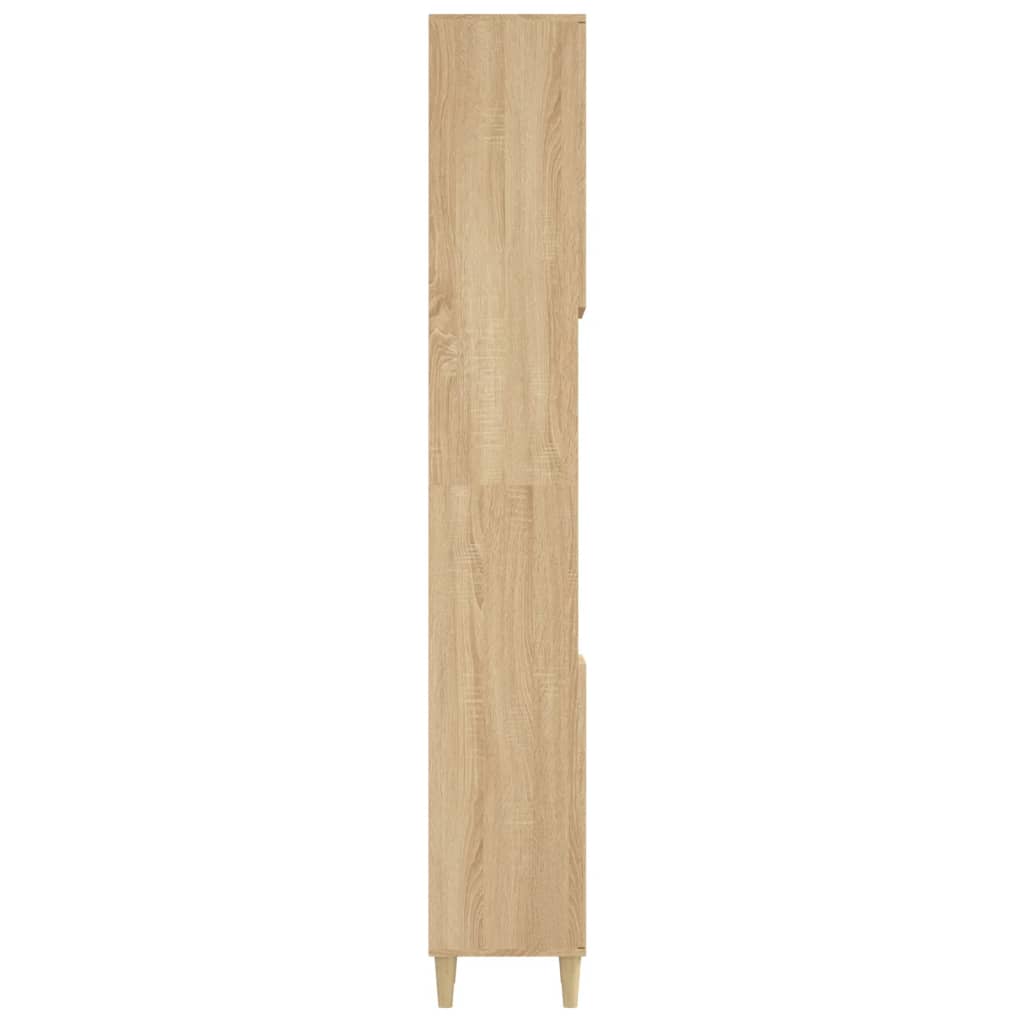 Dulap de baie, stejar sonoma, 30x30x190 cm, lemn prelucrat - Lando