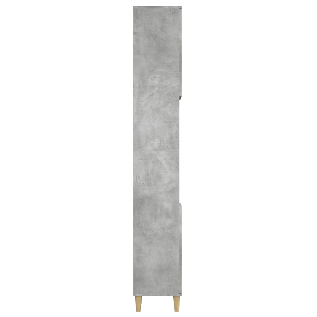 Dulap de baie, gri beton, 30x30x190 cm, lemn prelucrat - Lando
