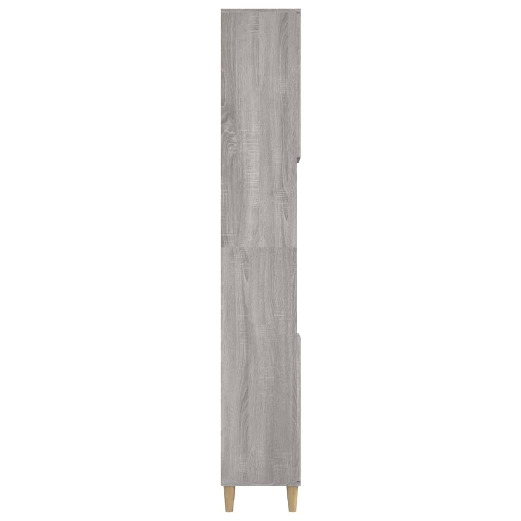 Dulap de baie, gri sonoma, 30x30x190 cm, lemn prelucrat - Lando