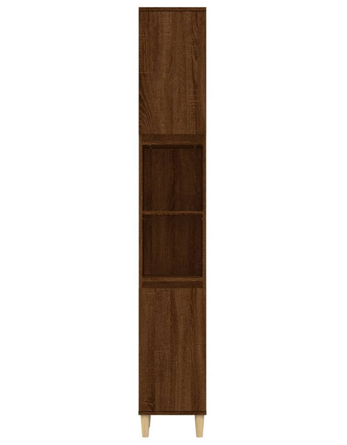 Încărcați imaginea în vizualizatorul Galerie, Dulap de baie, stejar maro, 30x30x190 cm, lemn prelucrat Lando - Lando
