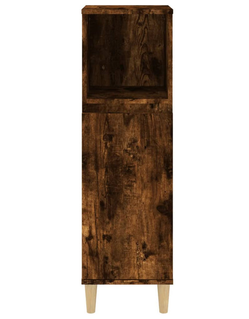 Încărcați imaginea în vizualizatorul Galerie, Dulap de baie, stejar afumat, 30x30x100 cm, lemn prelucrat - Lando
