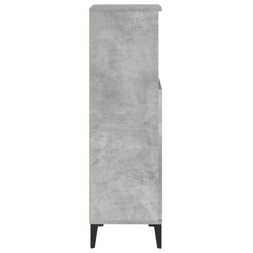 Dulap de baie, gri beton, 30x30x100 cm, lemn prelucrat - Lando