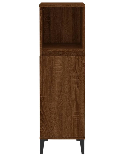 Încărcați imaginea în vizualizatorul Galerie, Dulap de baie, stejar maro, 30x30x100 cm, lemn prelucrat - Lando
