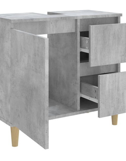 Încărcați imaginea în vizualizatorul Galerie, Dulap de baie, gri beton, 65x33x60 cm, lemn prelucrat - Lando
