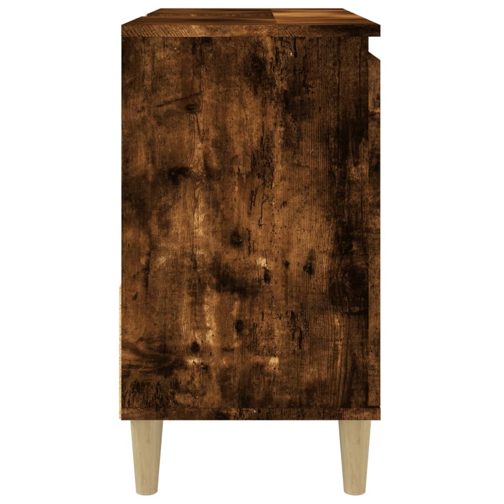 Dulap de baie, stejar afumat, 65x33x60 cm, lemn prelucrat - Lando