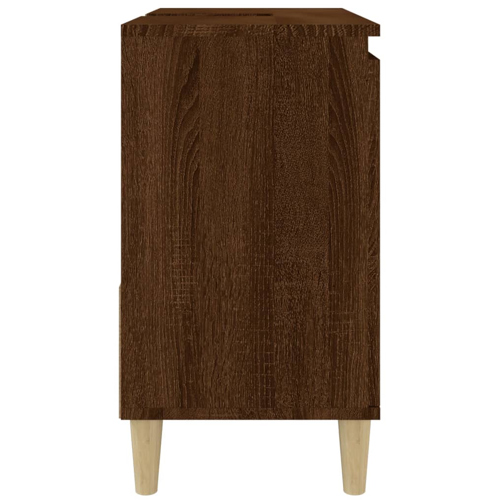 Dulap de baie, stejar maro, 65x33x60 cm, lemn prelucrat - Lando