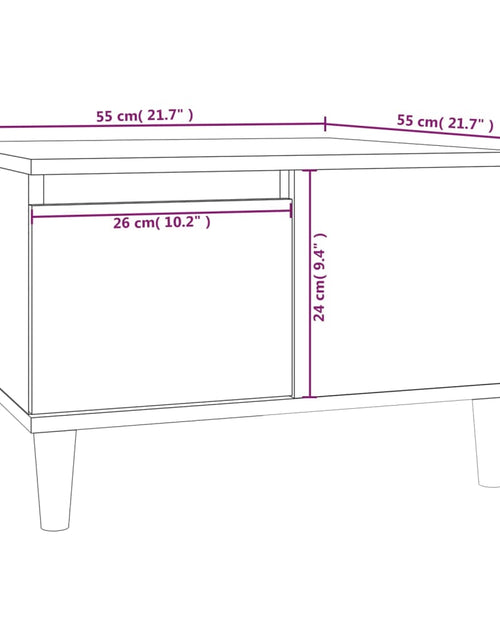 Загрузите изображение в средство просмотра галереи, Măsuță de cafea, gri beton, 55x55x36,5 cm, lemn prelucrat Lando - Lando
