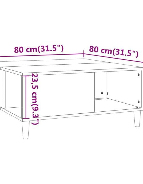 Загрузите изображение в средство просмотра галереи, Măsuță de cafea, stejar maro, 80x80x36,5 cm, lemn prelucrat Lando - Lando
