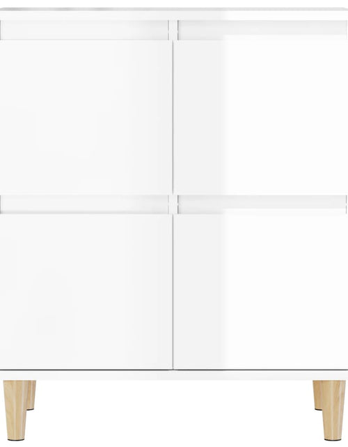 Încărcați imaginea în vizualizatorul Galerie, Servantă, alb extralucios, 60x35x70 cm, lemn prelucrat Lando - Lando
