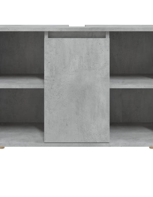 Încărcați imaginea în vizualizatorul Galerie, Dulap de chiuvetă, gri beton, 80x33x60 cm, lemn prelucrat Lando - Lando
